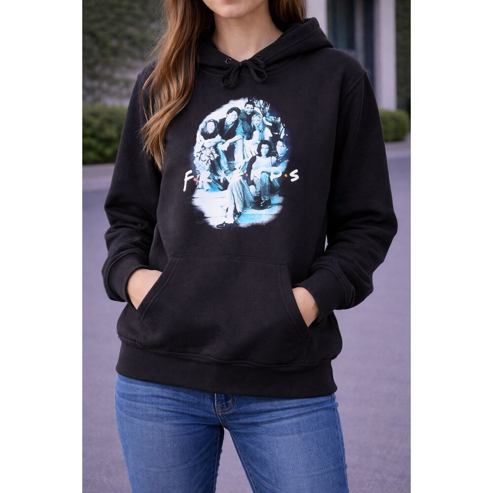 FRIENDS Black Long Sleeve Graphic Pullover Hoodie